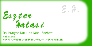 eszter halasi business card